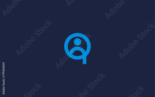 letter q with people logo icon design vector design template inspiration