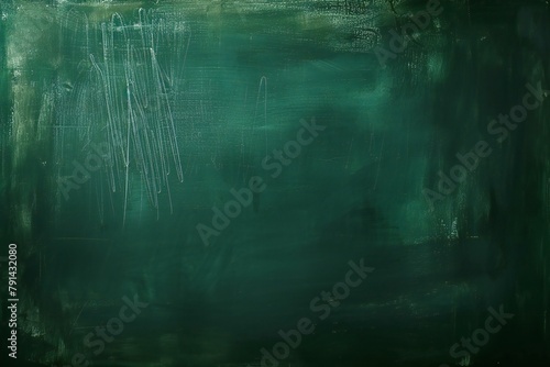 Abstract green background with grunge brush strokes and paint splashes