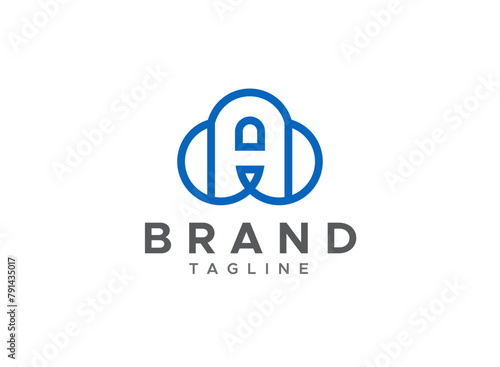 Introducing our captivating "Letter A Cloud" logo design template, this logo used for network, clouds, hosting, internet, server, letter a logos, transfer, web, technology, connection