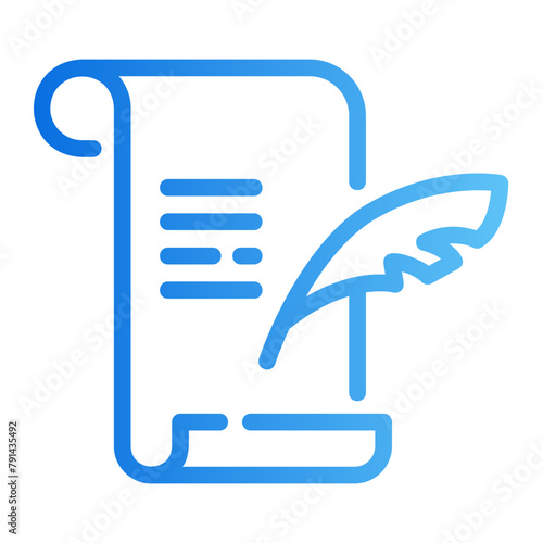 writing gradient icon