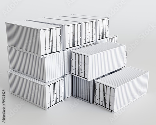 containers isolated on white background