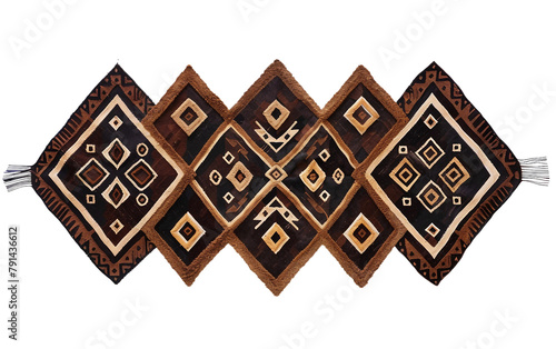 Tribal Diamond Thread Isolated On Transparent Background PNG. photo