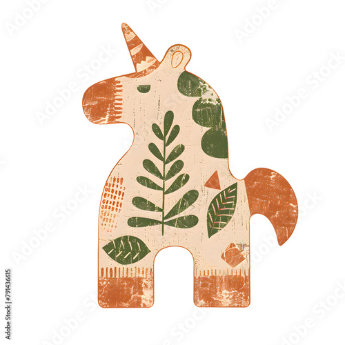 Swedish horse creative illustration isolated on transparent background photo