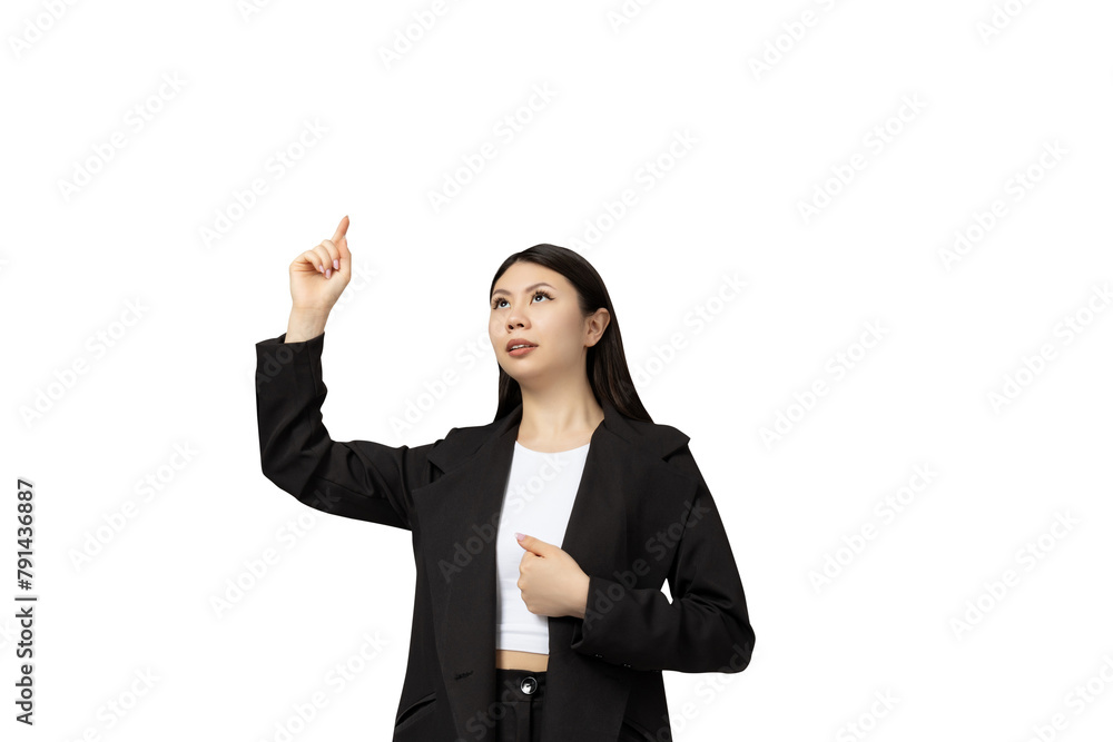 PNG Asian girl in business suit isolated on white background. PNG Asian girl in business suit isolated on white background.