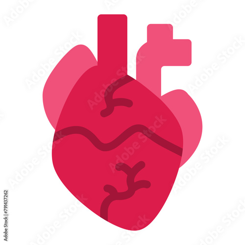 heart organ vector icon. medicine icon flat style. perfect use for logo, presentation, website, and more. modern icon design color style