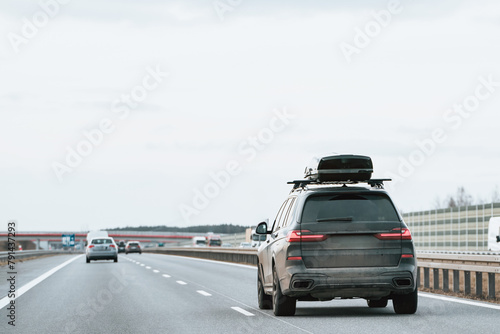 Family SUV Ready for Adventure with Roof Luggage Rack