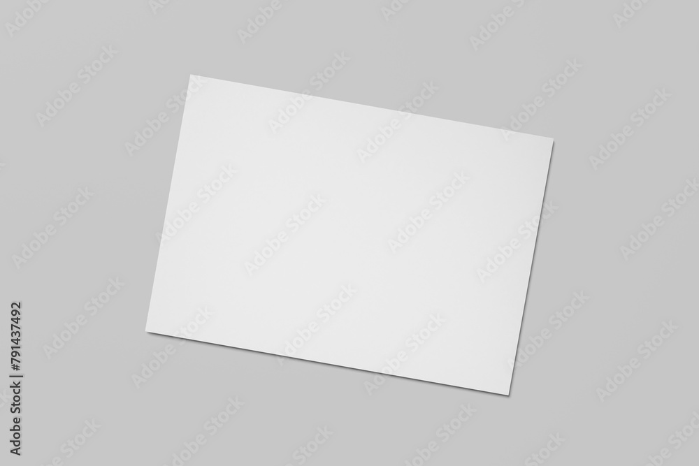 Realistic blank A4 flyer brochure for mockup. Paper or poster illustration. 3D Render. Realistic blank A4 flyer brochure for mockup. Paper or poster illustration. 3D Render.