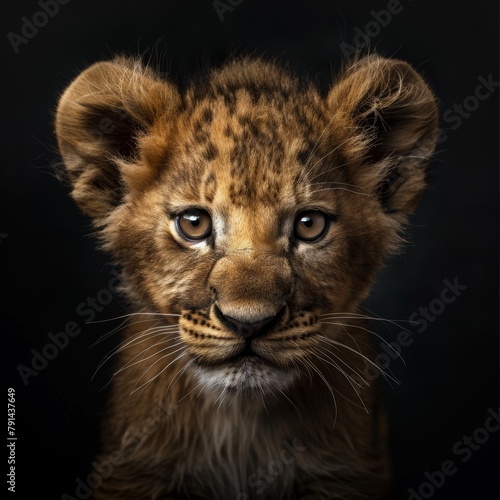 A baby lion is staring at the camera © Ирина Кузнецова