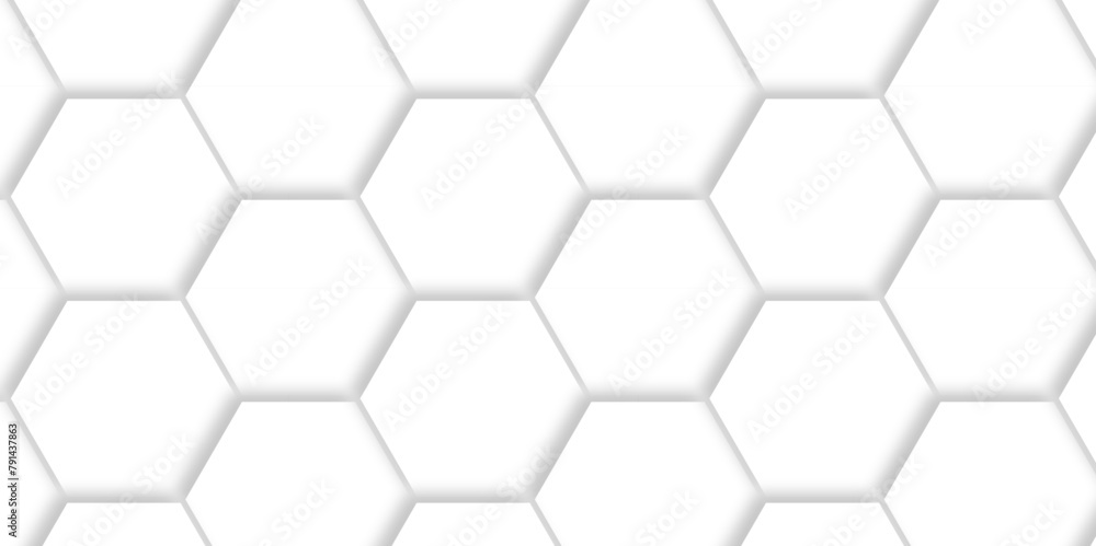 Abstract pattern with hexagonal white and gray technology line paper background. Hexagonal 3d vector grid tile and mosaic structure mess cell. white and gray hexagon honeycomb geometric copy space. Abstract pattern with hexagonal white and gray technology line paper background. Hexagonal 3d vector grid tile and mosaic structure mess cell. white and gray hexagon honeycomb geometric copy space.