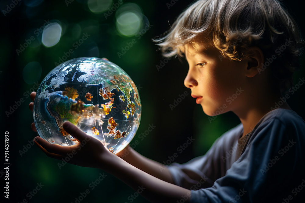 Fototapeta premium Celebration of Earth Day Generative AI picture green planet beautiful nature in danger AI pic