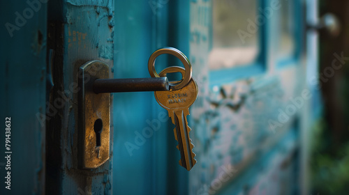 house key in the door lock © MuhammadQaiser