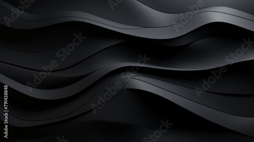 3D minimalistic dark folding paper pattern, tech-inspired