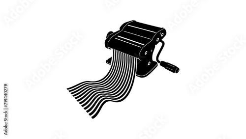 Pasta Maker Machine, black isolated silhouette