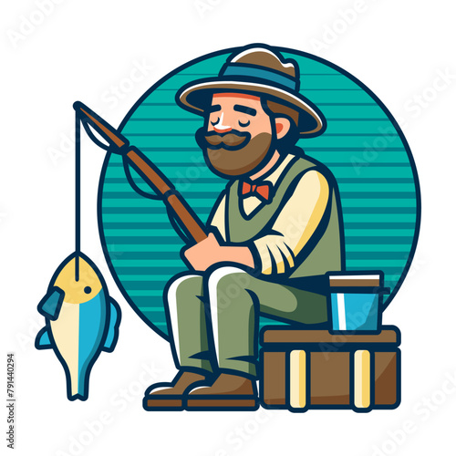 A man fishing
