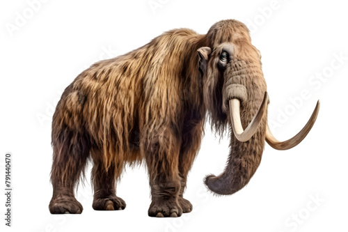 Prehistoric Mammoth isolated on transparent background photo