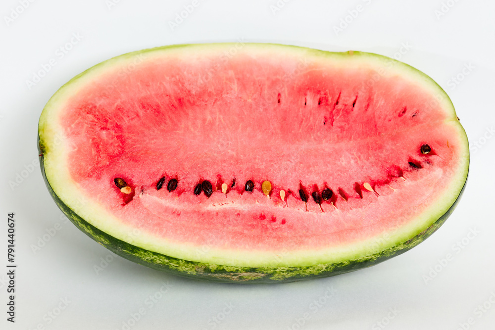 Slice of Watermelon on White Background