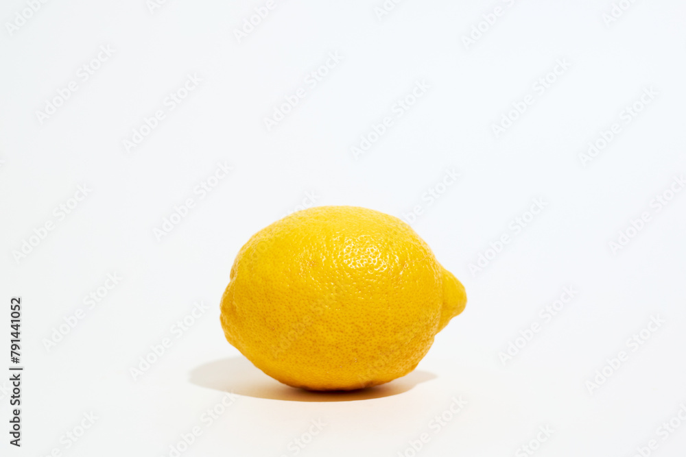A Single Lemon on a White Background A Single Lemon on a White Background