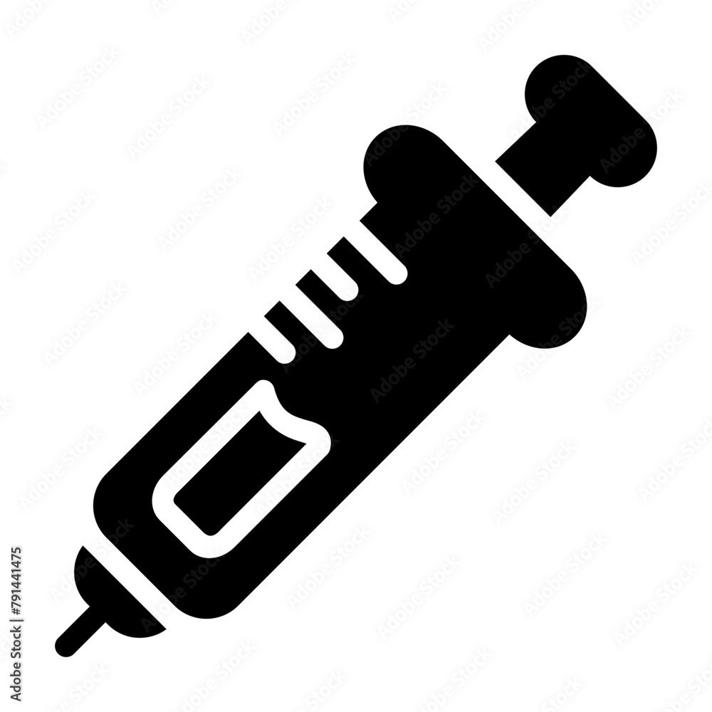 Syringe vector icon. medicine icon solid style. perfect use for logo, presentation, website, and more. modern icon design glyph style