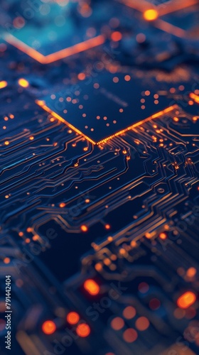 A Vertical Wallpaper Background With A Close-up of A Photonic Integrated Circuit Board. photo