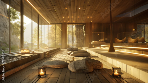 Riposarsi o rilassarsi in un hotel con spa. photo