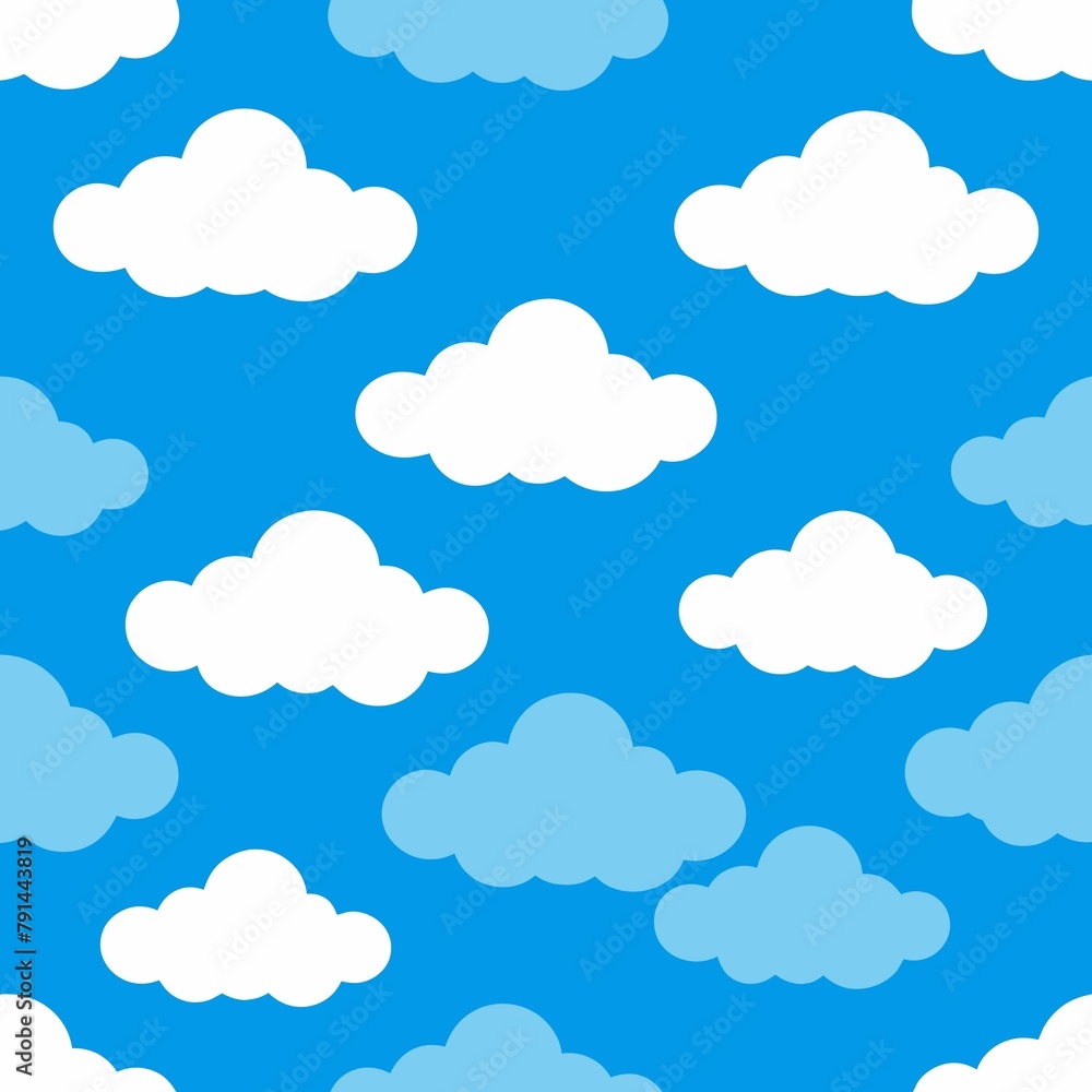 seamless pattern with clouds