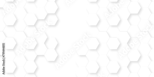 	
Seamless pattern with hexagon. White Hexagonal Background. Luxury honeycomb grid White Pattern. Vector Illustration. 3D Futuristic abstract honeycomb mosaic white background. geometric mesh cell tex photo
