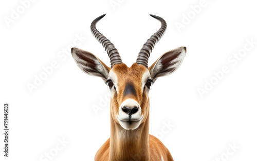 Graceful Antelope Isolated On Transparent Background PNG.