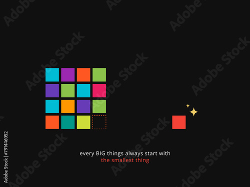Simple Motivation graphic on a dark background. The small part of the big box