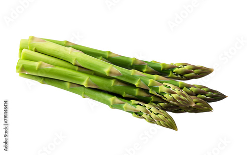 Healthy Organic Asparagus Isolated On Transparent Background PNG.
