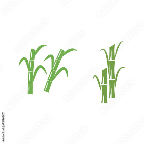 Sugarcane logo vector template symbol design