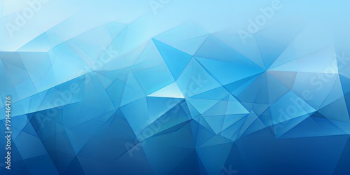 Blue abstract background with low poly design, vector illustration in the style of blue color palette with copy space for photo text or product, blank empty copyspace