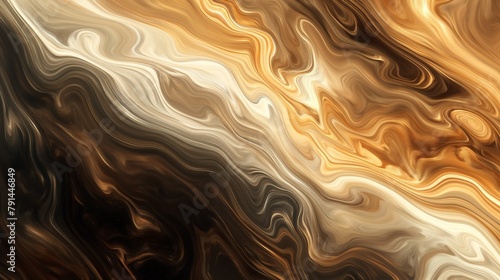 A Seamless Pattern With Abstract Brown Wave.