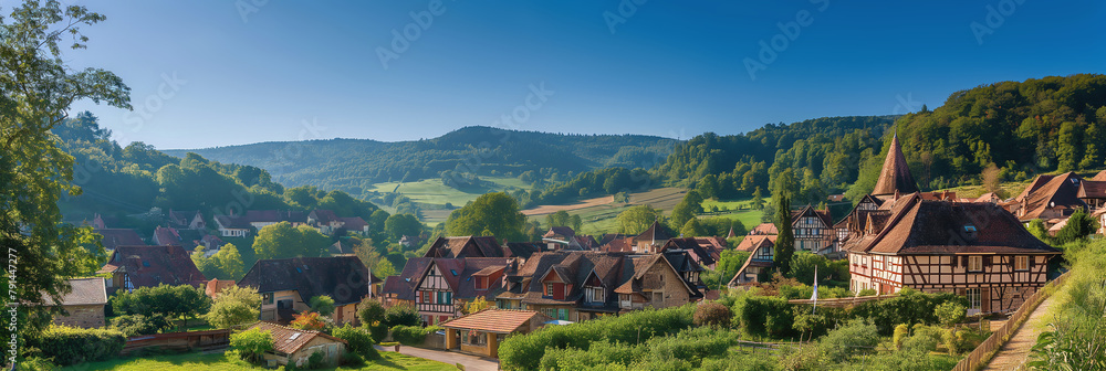 Idyllic Countryside of Pays d'Auge in France