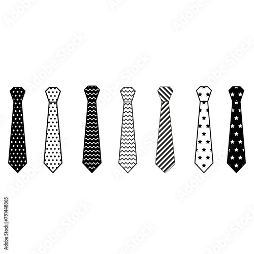 Tie icon vector set. Necktie illustration sign collection. Cravat symbol or logo.