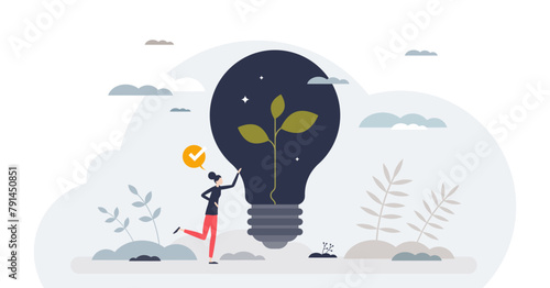 Developing talent and creative work project management tiny person concept, transparent background. Development and improvement with effective leadership and mentoring illustration.