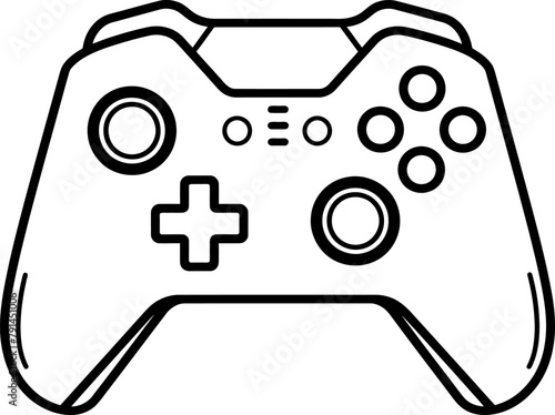 Gamepad silhouette icon in black color. Vector template design.