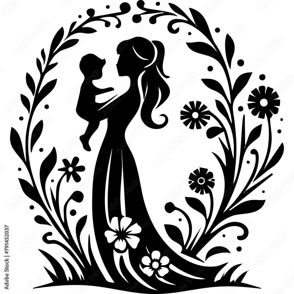 Minimalist Mother Day Silhouette Ideal for Crafts and Projects
Minimalist Mother Day Silhouette Ideal for Crafts and Projects