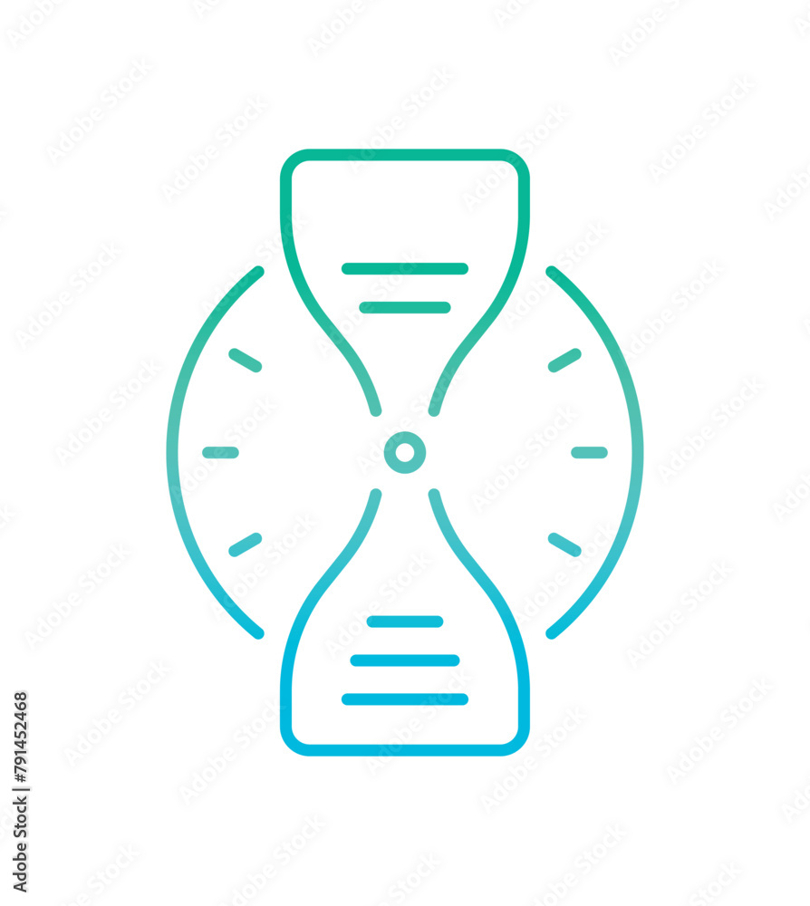 analog clock and hourglass on white background. hourglass and analog clock concept analog clock and hourglass on white background. hourglass and analog clock concept