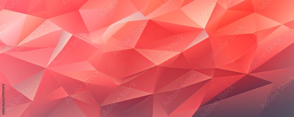 Coral abstract background with low poly design, vector illustration in the style of coral color palette with copy space for photo text or product, blank empty copyspace