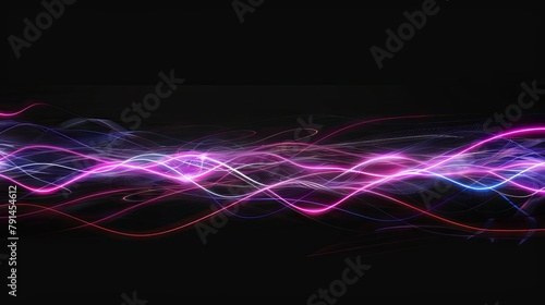Vibrant neon lights in abstract pattern. An array of vivid neon lights converge in the center, creating a dynamic abstract display ideal for modern and energetic concepts