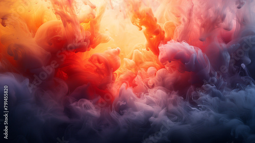 An abstract background with colorful swirling ink in water