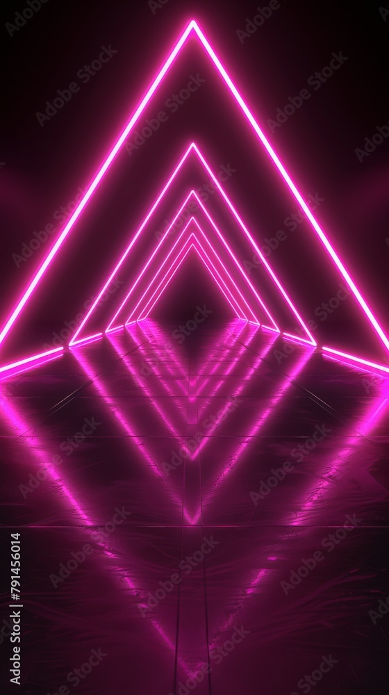 Vibrant neon lights in abstract pattern. An array of vivid neon lights converge in the center, creating a dynamic abstract display ideal for modern and energetic concepts Vibrant neon lights in abstract pattern. An array of vivid neon lights converge in the center, creating a dynamic abstract display ideal for modern and energetic concepts