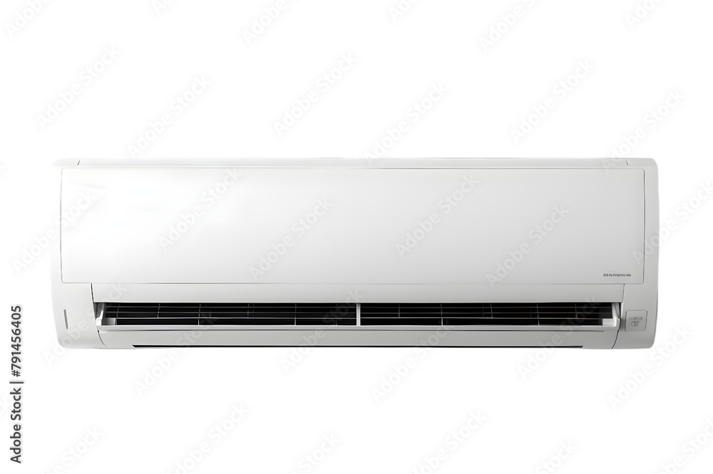 White air conditioner isolated on transparent background White air conditioner isolated on transparent background