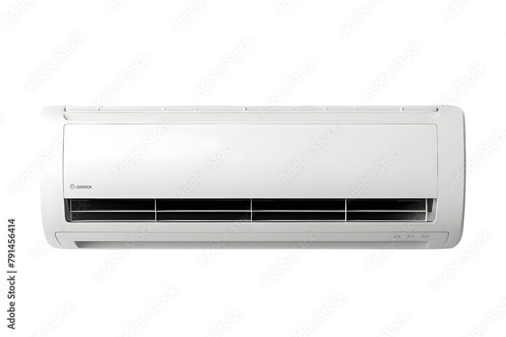 White air conditioner isolated on transparent background White air conditioner isolated on transparent background