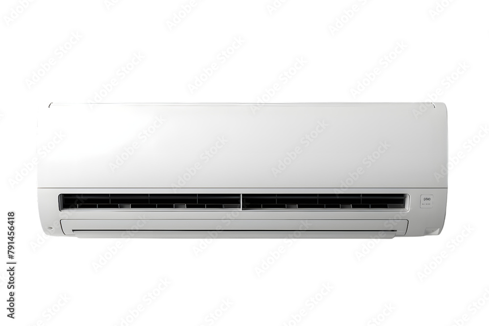 White air conditioner isolated on transparent background White air conditioner isolated on transparent background