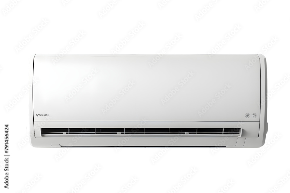 White air conditioner isolated on transparent background White air conditioner isolated on transparent background