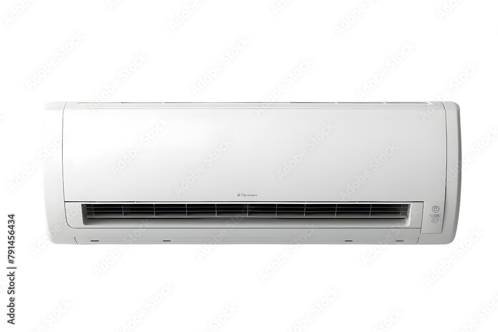 White air conditioner isolated on transparent background White air conditioner isolated on transparent background