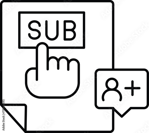 Subscription Vector icon which can easily modify or edit