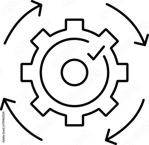  Cogwheel  Vector icon which can easily modify or edit