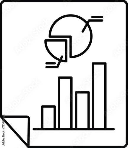 Graph report Vector icon which can easily modify or edit